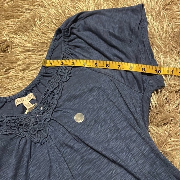 𝅺nwt‎ Aeropostale Blue Top Sz Medium - Picture 8 of 8